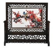 Chinese double-sided silk embroidery table screen home decor
