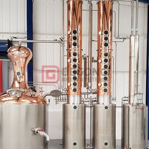 Équipement de distillation de colonne de cuivre de distillateur de gin de whisky 500L...