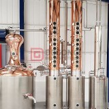Équipement de distillation de colonne de cuivre de distillateur de gin de whisky 500L...
