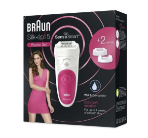BRAUN Épilateur Silk-épil 5 SensoSmart épilateur avec 3 accessoires