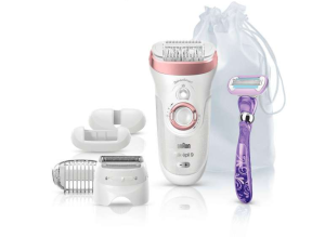 BRAUN Épilateur Braun Silk-épil SensoSmart 9-700, blanc/violet