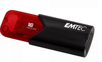 Clé USB 16GB EMTEC B110 Click Easy (Rouge) USB 3.2 (20MB/s)