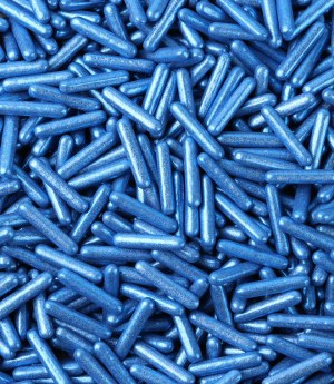 Metallic Shiny Blue Rods Sprinkles Jimmes Decorations