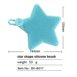 Star Silicone Dishwashing Sponge