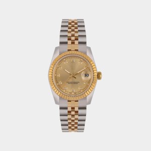 STAINLESS STEEL AUTOMATIC CONVEX LENS GLASS WRIST WATCH