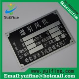 Aluminum screen silk print name plate metal label metal sign 3M adhesive nameplate meta...