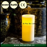 Outdoor Wax Led Pillar Luminara Candle with flickeing flame-large