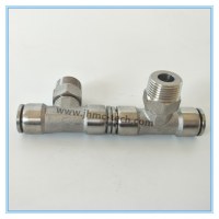 Stainless Steel Tee Male Pneumatic Fittings