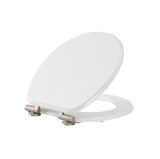 Gray Color Round Toilet Seat With Soft Closing Hinges LGMDHZ-2102