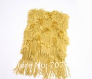 2012new tassel square scarf knitted wool scarf pure color scarf wholesale