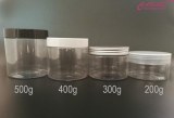 Wide mouth plastic jar with lids 200g,300g,400g,500g