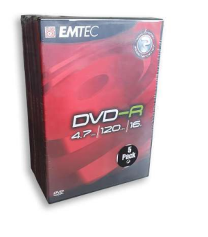 EMTEC DVD-R 4,7GB 16x - 5 Pack DVD-Box