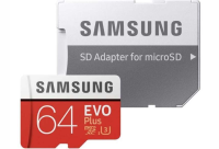 MicroSDHC 64Go Samsung +SDHC Adaptateur CL10 EVO Plus MB-MC64GA/EU BULK