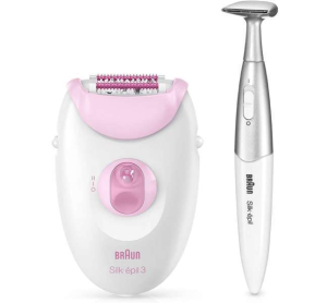 Braun Silk-Epil 3 3–321 Epilateur avec rouleaux de massage et peigne, pour la zone Bikini