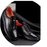 Crocodile cuir chaussures hommes en cuir véritable haut de gamme affaires décontracté hommes vête...