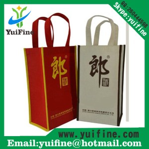 2 bottle wine bag,non woven fabric bags,red wine box bag