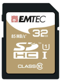 SDHC 32Go Emtec CL10 EliteGold UHS-I 85MB/s - Sous blister