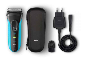 Braun Series 3 ProSkin 3045s Rasoir à Grille Tondeuse Noir, Bleu