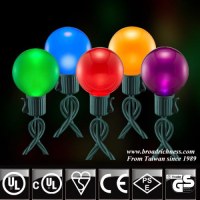 G40 Glass Pearl Paint LED Christmas String Lights