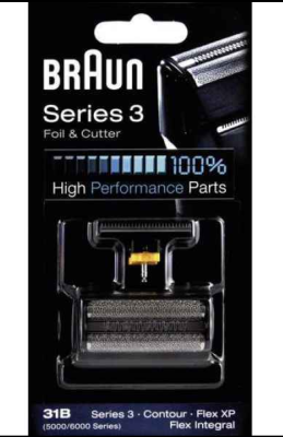 BRAUN Tête de rechange pour rasoir électrique Séries 3 31B Foil & Cutter 5000/6000
