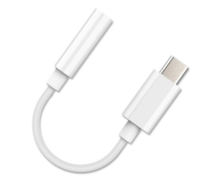 Reekin Adaptateur Haute Qualité - Jack 3.5mm vers USB-C (Blanc)