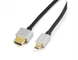 Reekin HDMI Câble - 2,0 Mètre - FULL HD Ultra Slim Micro (Hi-Speed w. Eth.)