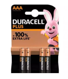 Battery Duracell Alkaline Plus Extra Life MN2400/LR03 Micro AAA (4-Pack)