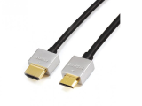 Reekin HDMI Câble - 3,0 Mètre - FULL HD Ultra Slim Mini (Hi-Speed w. Eth.)