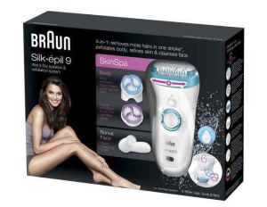 BRAUN Épilateur et exfoliant Wet & Dry 4en1 Silk-épil 9 SkinSpa+ 6 accessoires - 9-969e