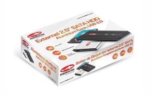 Reekin Boitier de Disque dur externe 2.5'' SATA, USB 2.0 (Argent)
