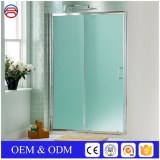 Shower Sliding Doors Aluminum Framed Frosted Glass For Bath