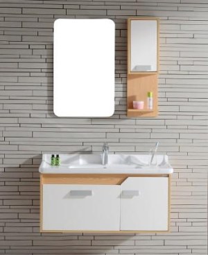 Oak Wood Bathroom Cabinet