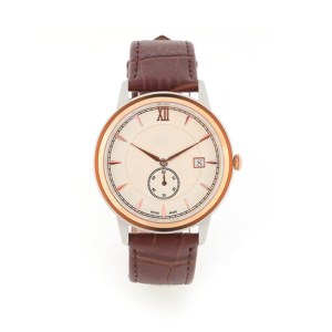 STAINLESS STEEL GOLD SMALL SECOND HAND WATCH