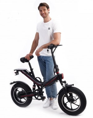 16 pouces gros pneu vtt e vélo entièrement plié