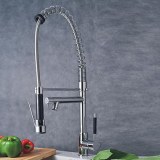 Nutida Pot Filler Horisontell montering Utdragbar dusch Förskölj with Keramisk Ventil...