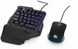 Gembird Kit de bureau de jeu USB rétroéclairé 2-en-1 « IVAR TWIN », disposition US - GG...