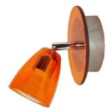 Spot Patère Verre Orange + métal 50W GU 10