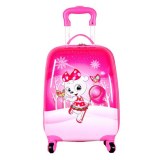 Pink SMJM Square Shape Girls Beauty Trolley Case,Pink Light Suitcases