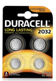 Pack de 4 piles Duracell Lithium CR2032