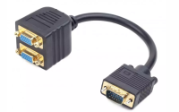 Gembird Cable Extension VGA, 2 x HD15F/HD15M, 20 cm, noir - CC-VGAX2-20CM