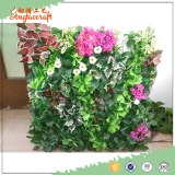 New green Chinese artificial vertical green wall ,green down on the wall for garden dec...