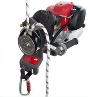 Gasoline motor cable winch