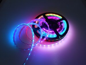 Lx1003 Programmable Rgb Led Strip 60led 20ic Waterproof For Outdoor Decoration Project