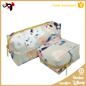 Promotional gifts 2015 hot sell leather cosmetic bag