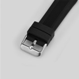 BLACK SILICONE RUBBER WOMEN'S WATCH BAND MANUFACTURER
