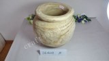 Round ,Tall ,Wood Vase,Natural