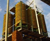 Zircon and hematite ore separation spiral chute