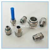 Stainless Steel Straight Male Pneumatic Fittings