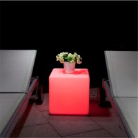 Outdoor rechargeable led cube furniture