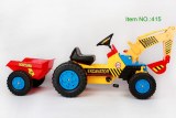 High quality kids 4 wheel bike ride on tractor toy digger